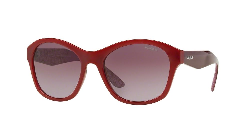 Vogue VO2991S Single Vision Prescription Sunglasses VO2991S-23408H-56 - Lens Diameter 56 mm, Frame Color Red