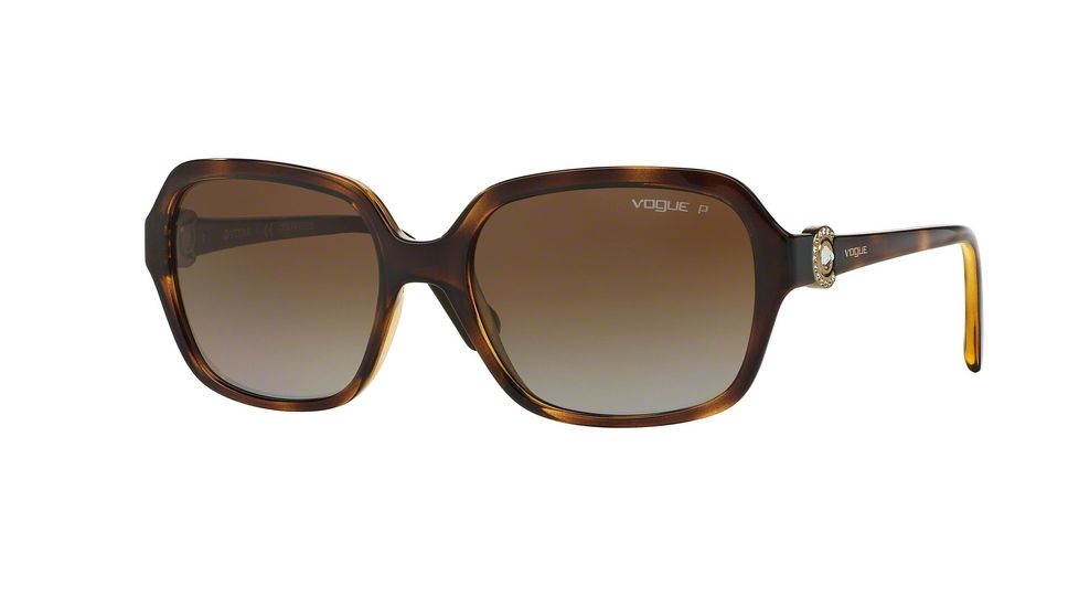 Vogue VO2994SB Single Vision Prescription Sunglasses VO2994SB-W656T5-57 - Lens Diameter 57 mm, Frame Color Dark Havana