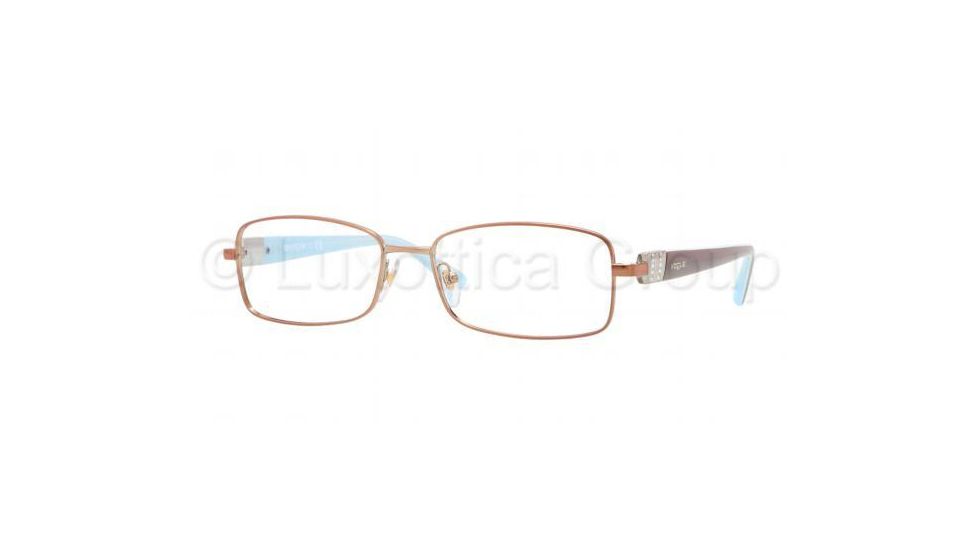 Vogue VO3822B Single Vision Prescription Eyeglasses 813-5216 - Light Brown Frame
