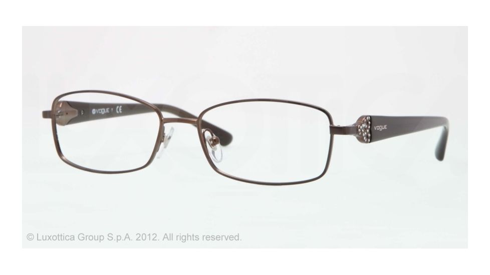 Vogue VO3845B Eyeglass Frames 934-54 - Brown Frame, Demo Lens Lenses