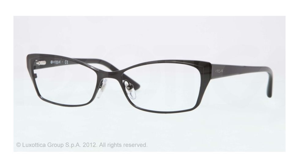 Vogue VO3865 Eyeglass Frames 352-52 - Black Frame, Demo Lens Lenses