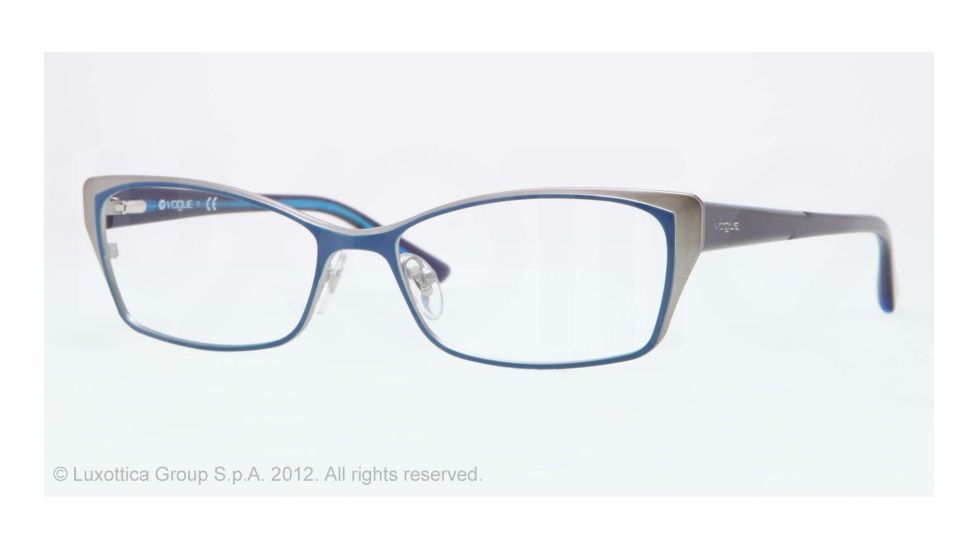 Vogue VO3865 Eyeglass Frames 929-52 - Gunmetal Sand Blue Frame, Demo Lens Lenses