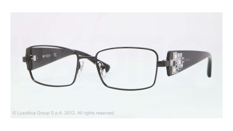 Vogue VO3868B Eyeglass Frames 352-50 - Black Frame, Demo Lens Lenses