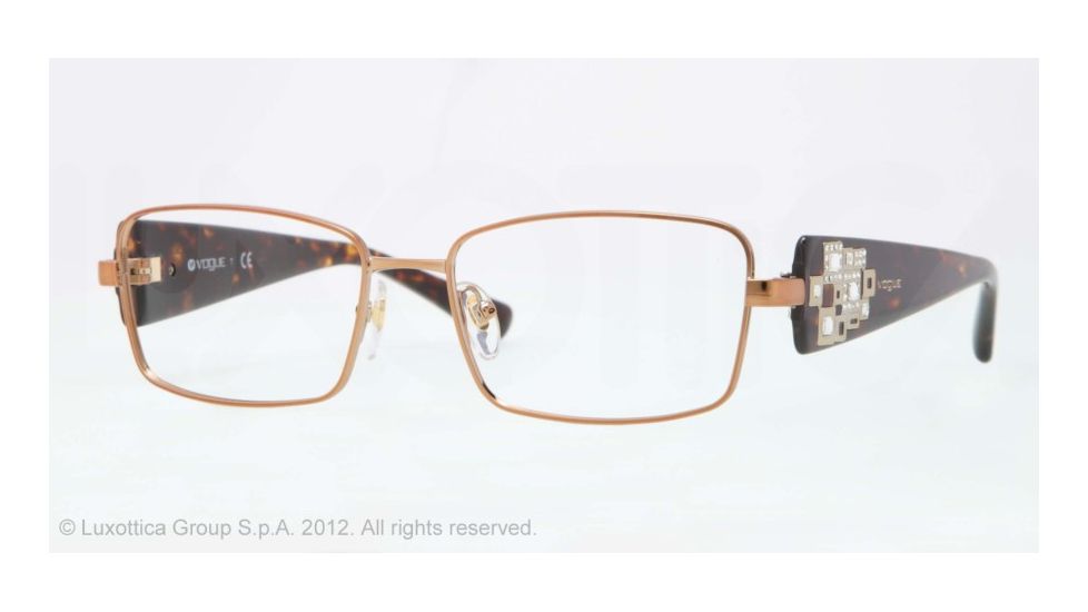 Vogue VO3868B Eyeglass Frames 813-50 - Light Brown Frame, Demo Lens Lenses