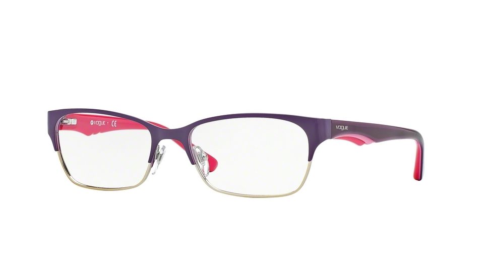 Vogue VO3918 Eyeglass Frames 848-54 - Violet/brushed Pale Gold Frame
