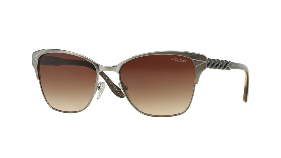 Vogue VO3949S Progressive Prescription Sunglasses VO3949S-548-13-57 - Lens Diameter 57 mm, Frame Color Brushed Gunmetal