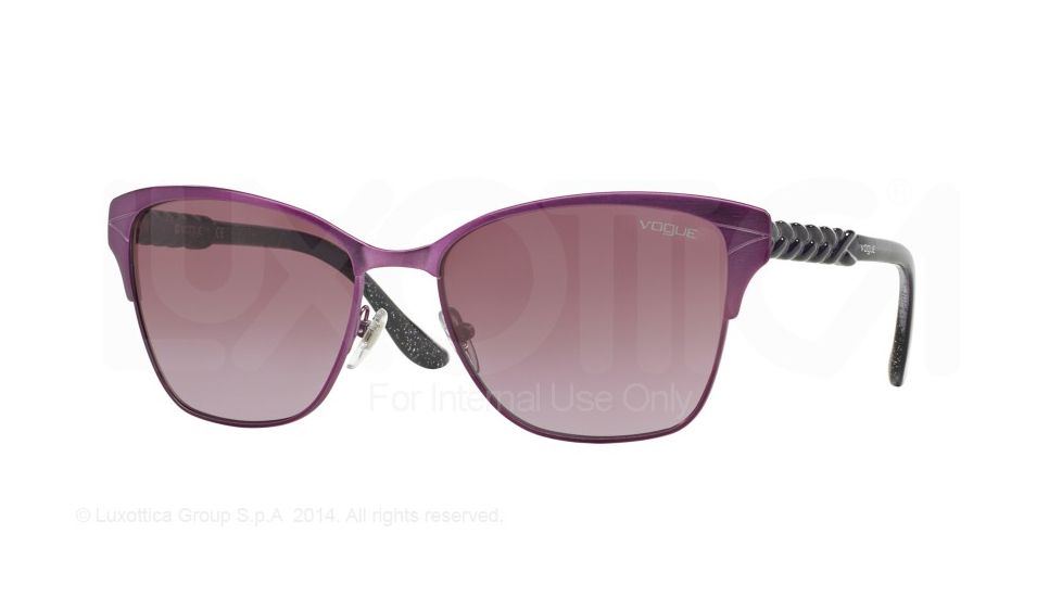 Vogue VO3949S Progressive Prescription Sunglasses VO3949S-976S8H-57 - Lens Diameter 57 mm, Frame Color Matte Brushed Violet