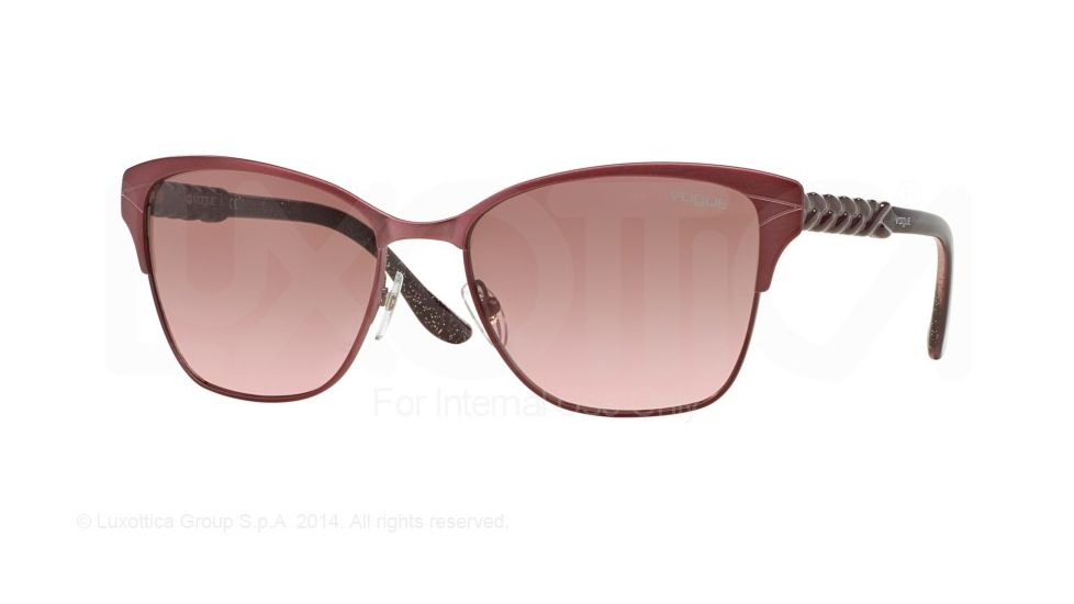 Vogue VO3949S Progressive Prescription Sunglasses VO3949S-977S14-57 - Lens Diameter 57 mm, Frame Color Matte Brushed Pink
