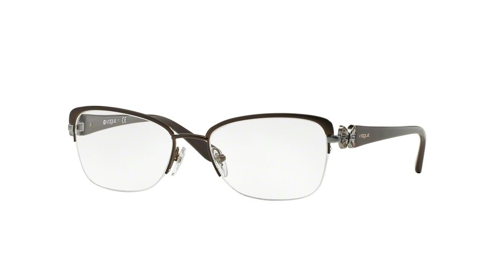 Vogue VO3966 Eyeglass Frames 934S-53 - Matte Brushed Brown Frame