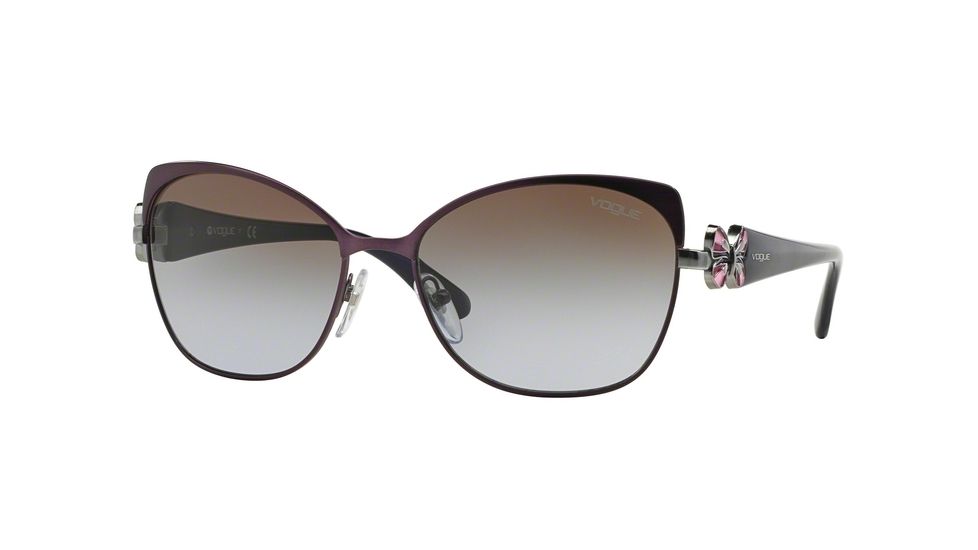Vogue VO3967S Progressive Prescription Sunglasses VO3967S-812S68-57 - Lens Diameter 57 mm, Frame Color Matte Brushed Bordeaux