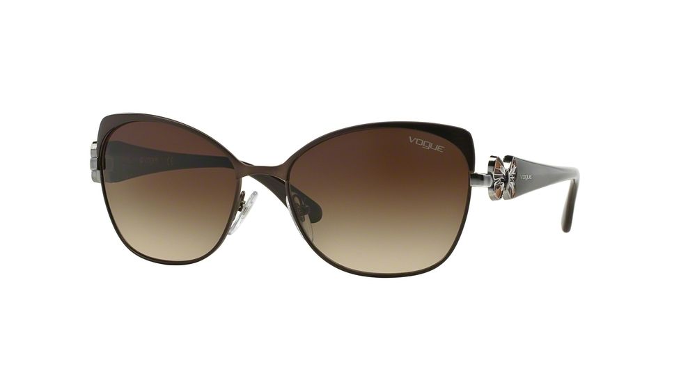 Vogue VO3967S Progressive Prescription Sunglasses VO3967S-934S13-57 - Lens Diameter 57 mm, Frame Color Matte Brushed Brown