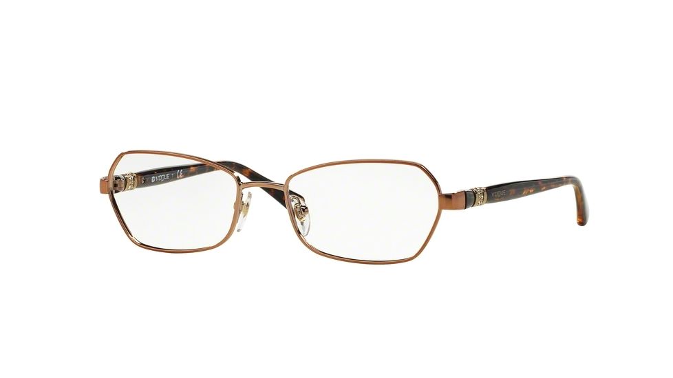 Vogue VO3970B Progressive Prescription Eyeglasses 939-51 - Light Brown Frame