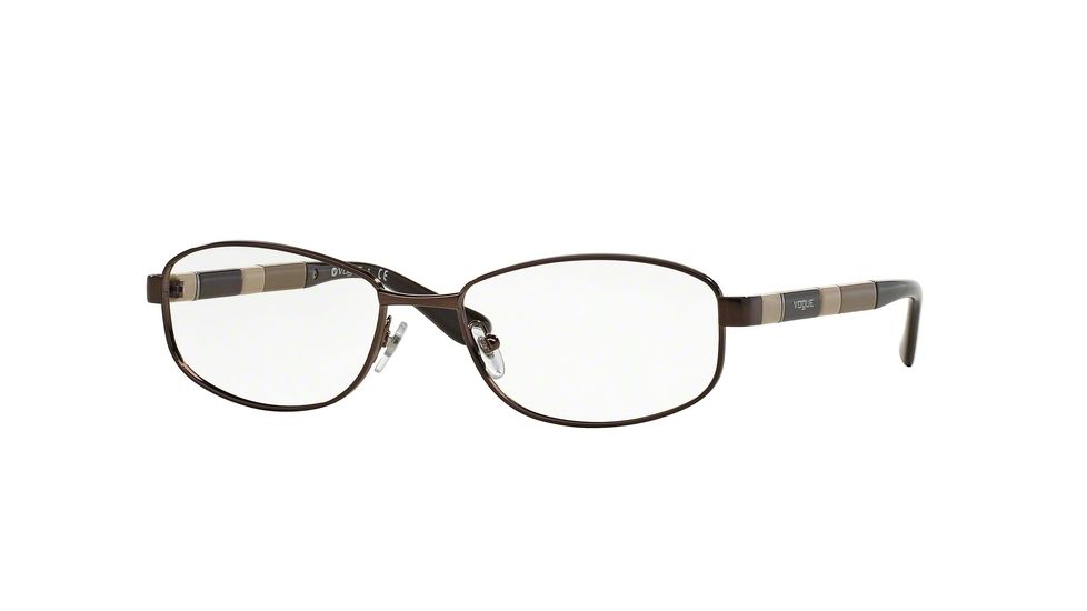 Vogue VO3976 Progressive Prescription Eyeglasses 934-52 - Brown Frame