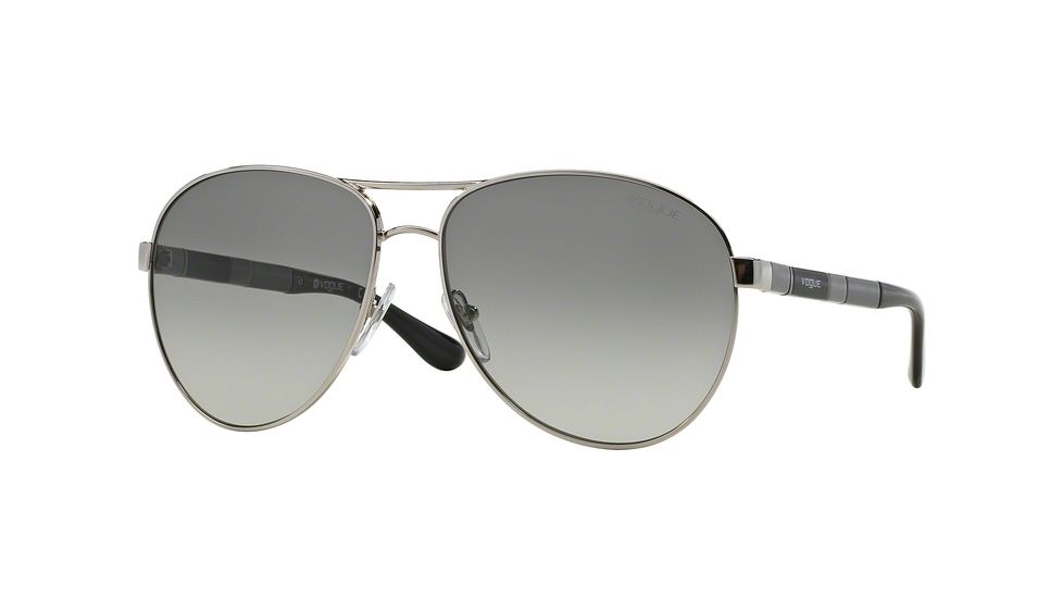 Vogue VO3977S Single Vision Prescription Sunglasses VO3977S-323-11-60 - Lens Diameter 60 mm, Frame Color Silver