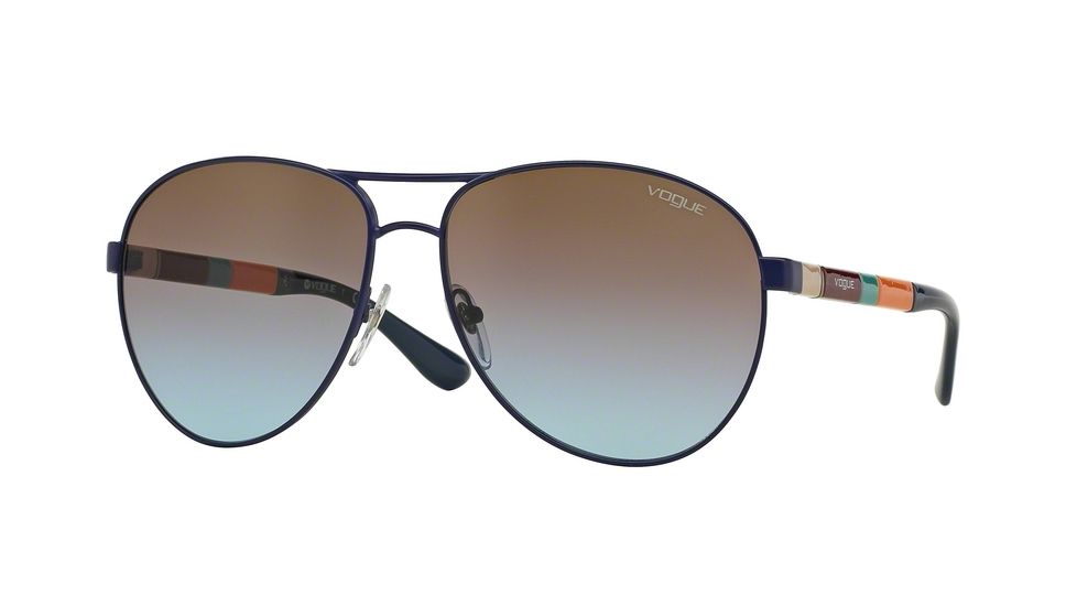 Vogue VO3977S Single Vision Prescription Sunglasses VO3977S-982S48-60 - Lens Diameter 60 mm, Frame Color Matte Blue