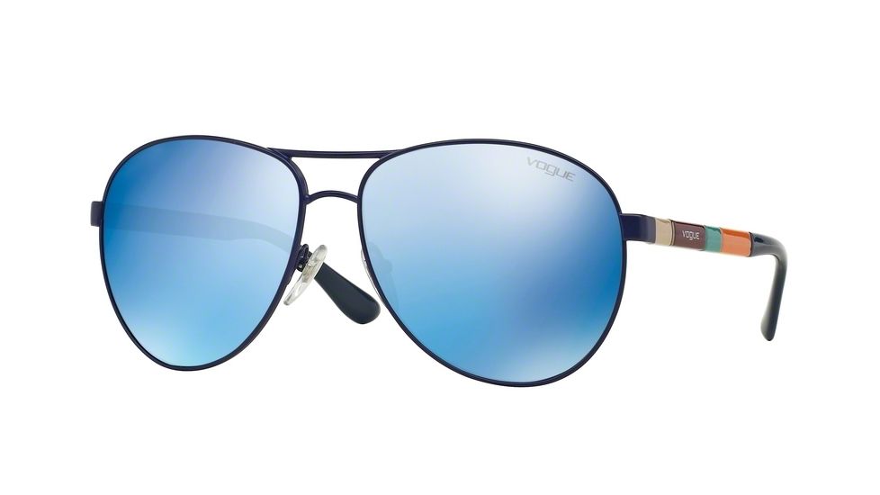 Vogue VO3977S Single Vision Prescription Sunglasses VO3977S-982S55-60 - Lens Diameter 60 mm, Frame Color Matte Blue