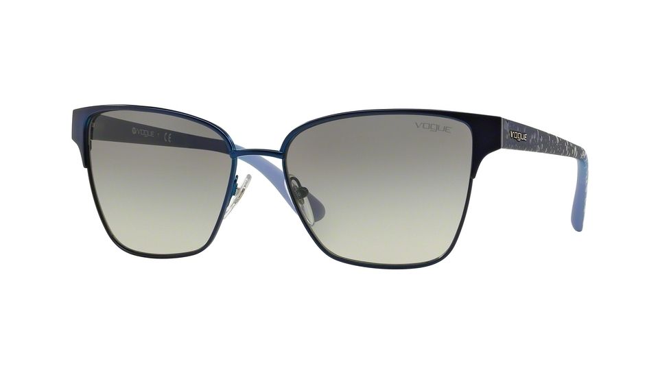 Vogue VO3983S Sunglasses 964S11-58 - Matte Blue Frame, Grey Gradient Lenses