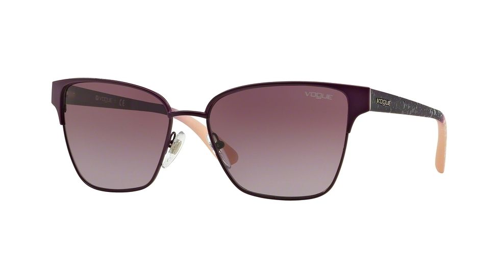 Vogue VO3983S Single Vision Prescription Sunglasses VO3983S-965S8H-58 - Lens Diameter 58 mm, Frame Color Matte Violet