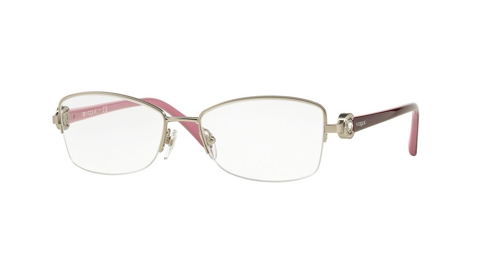 Vogue VO3985B Single Vision Prescription Eyeglasses 323S-52 - Matte Silver Frame