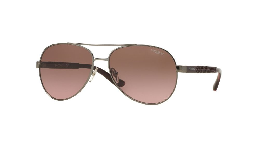 Vogue VO3997S Single Vision Prescription Sunglasses VO3997S-548-14-58 - Lens Diameter 58 mm, Frame Color Gunmetal
