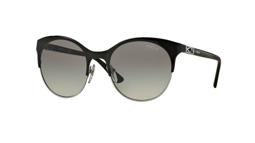 Vogue VO4006S Single Vision Prescription Sunglasses VO4006S-352-11-53 - Lens Diameter 53 mm, Frame Color Black/Silver