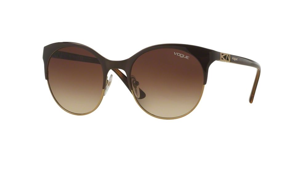 Vogue VO4006S Single Vision Prescription Sunglasses VO4006S-997-13-53 - Lens Diameter 53 mm, Frame Color Brown/Pale Gold