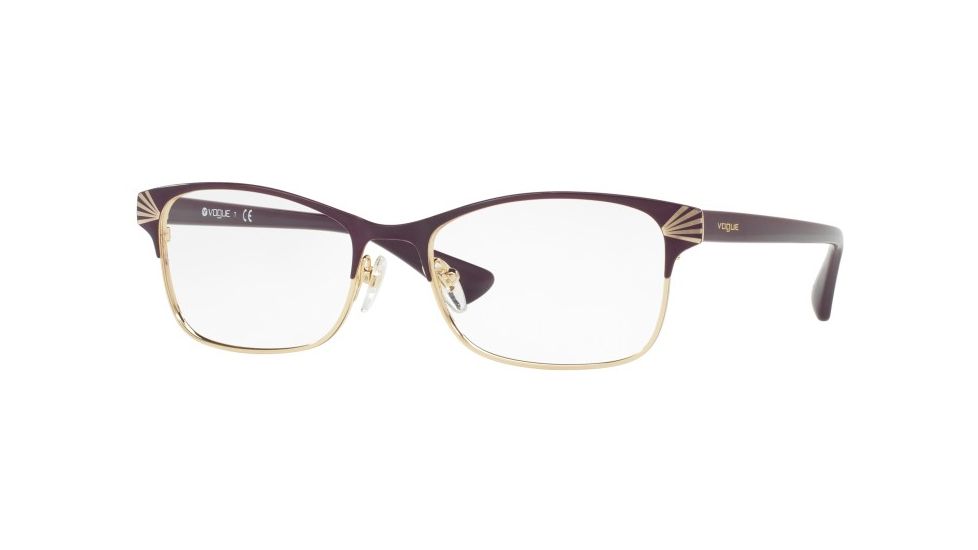 Vogue VO4009 Single Vision Prescription Eyeglasses 5015-52 - Violet/pale Gold Frame