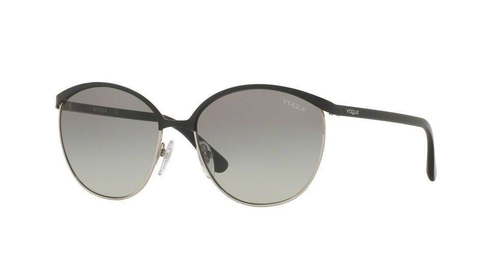 Vogue VO4010S Single Vision Prescription Sunglasses VO4010S-352-11-57 - Lens Diameter 57 mm, Frame Color Black/Silver