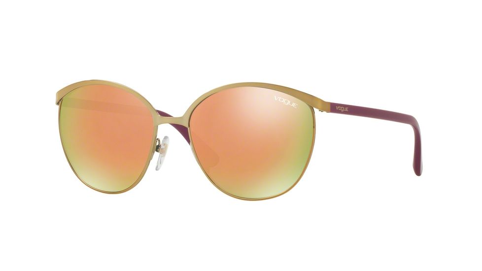 Vogue VO4010S Single Vision Prescription Sunglasses VO4010S-848-5R-57 - Lens Diameter 57 mm, Frame Color Pale Gold