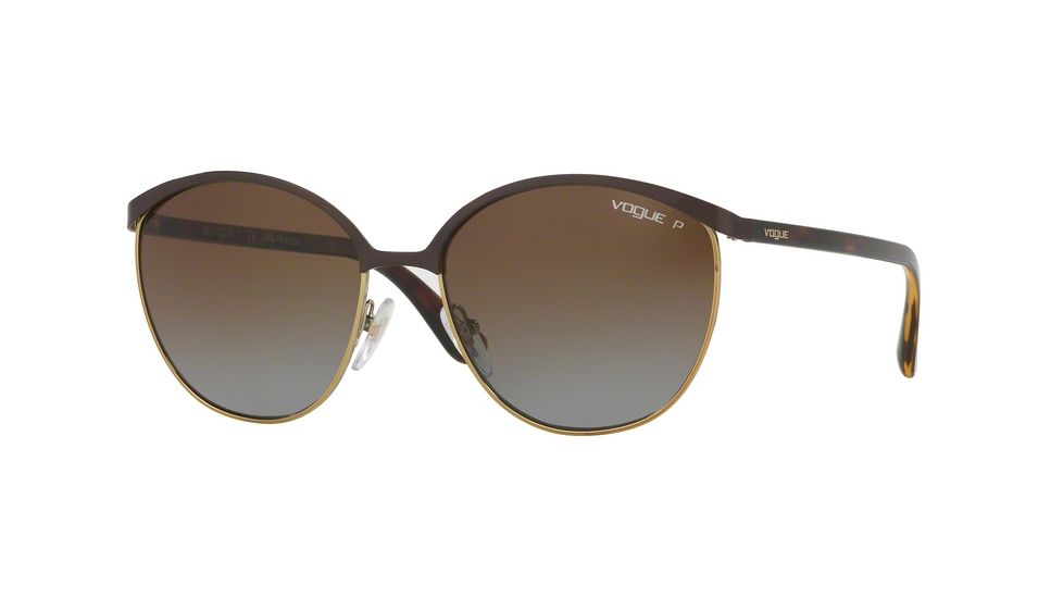 Vogue VO4010S Single Vision Prescription Sunglasses VO4010S-997-T5-57 - Lens Diameter 57 mm, Frame Color Brown/Gold