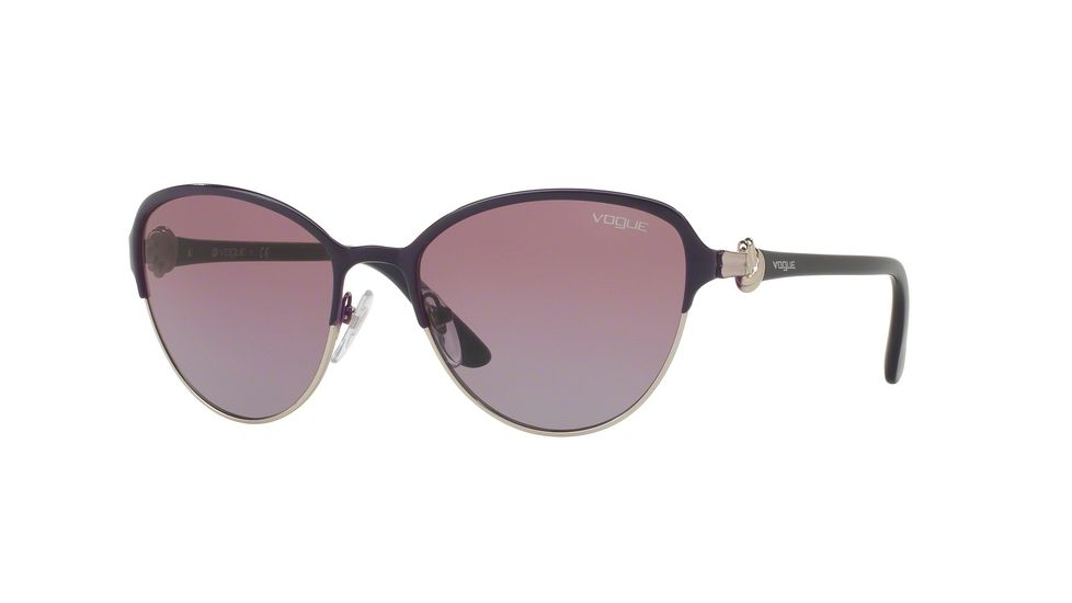 Vogue VO4012S Progressive Prescription Sunglasses VO4012S-965-8H-55 - Lens Diameter 55 mm, Frame Color Violet/Silver
