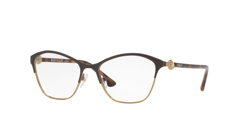 Vogue VO4013 Eyeglass Frames 997-51 - Brown/Pale Gold Frame