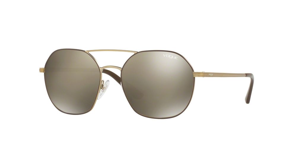 Vogue VO4022S Bifocal Prescription Sunglasses VO4022S-50215A-55 - Lens Diameter 55 mm, Frame Color Matte Brown/Pale Gold