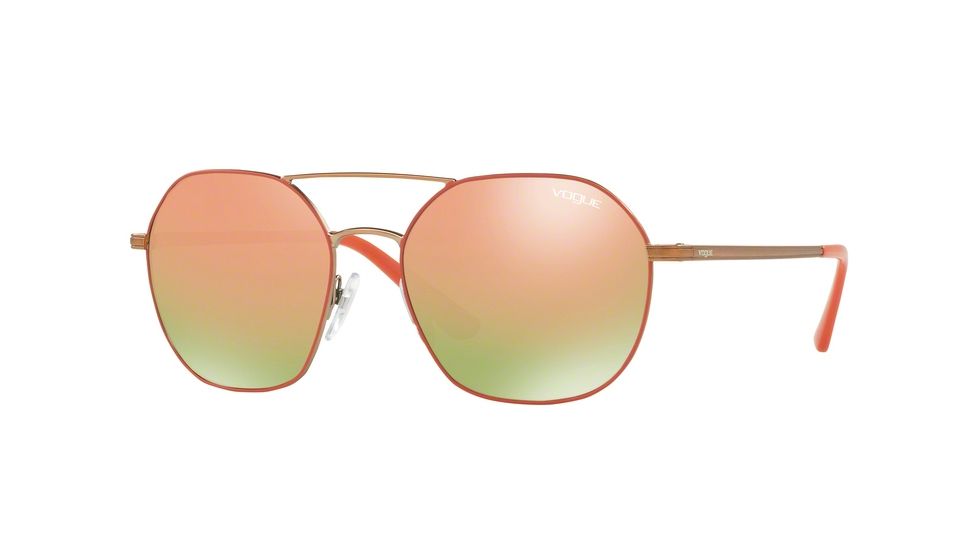 Vogue VO4022S Bifocal Prescription Sunglasses VO4022S-50224Z-55 - Lens Diameter 55 mm, Frame Color Matte Coral/pink Gold