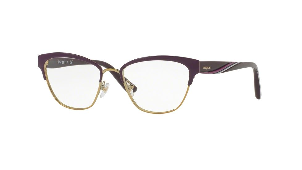 Vogue VO4033 Single Vision Prescription Eyeglasses 5028-51 - Violet/pale Gold Frame