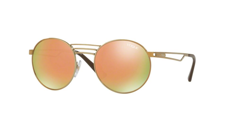 Vogue VO4044S Single Vision Prescription Sunglasses VO4044S-848-5R-52 - Lens Diameter 52 mm, Frame Color Brushed Pale Gold