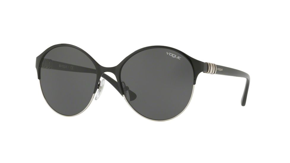 Vogue VO4049S Single Vision Prescription Sunglasses VO4049S-352-87-55 - Lens Diameter 55 mm, Frame Color Black/Silver