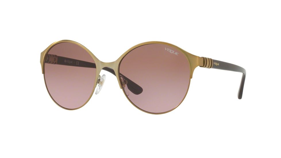Vogue VO4049S Single Vision Prescription Sunglasses VO4049S-848-14-55 - Lens Diameter 55 mm, Frame Color Pale Gold