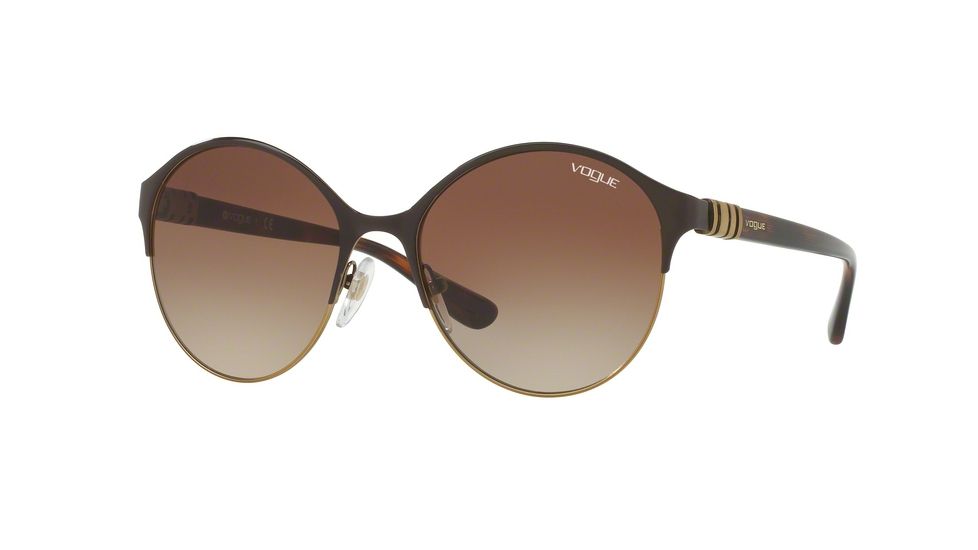 Vogue VO4049S Single Vision Prescription Sunglasses VO4049S-997-13-55 - Lens Diameter 55 mm, Frame Color Brown/Pale Gold