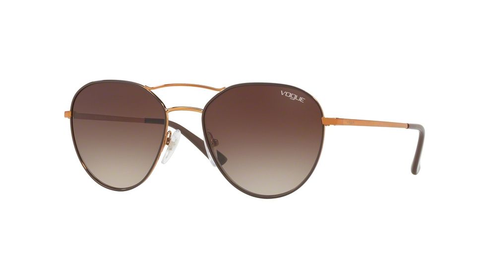 Vogue VO4060S Single Vision Prescription Sunglasses VO4060S-502113-54 - Lens Diameter 54 mm, Frame Color Copper / Brown