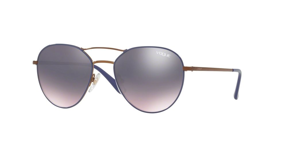 Vogue VO4060S Single Vision Prescription Sunglasses VO4060S-5080H9-54 - Lens Diameter 54 mm, Frame Color Copper/blue