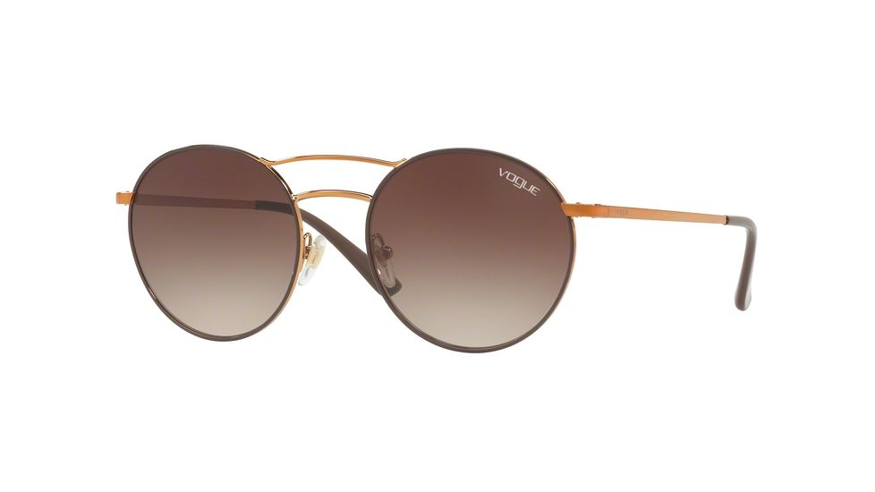 Vogue VO4061S Single Vision Prescription Sunglasses VO4061S-502113-52 - Lens Diameter 52 mm, Frame Color Copper / Brown