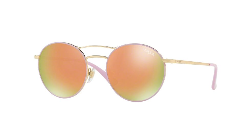 Vogue VO4061S Single Vision Prescription Sunglasses VO4061S-50245R-52 - Lens Diameter 52 mm, Frame Color Gold/pink