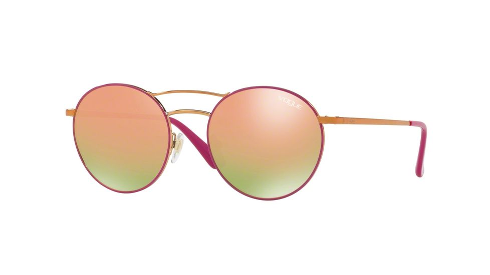 Vogue VO4061S Single Vision Prescription Sunglasses VO4061S-50534Z-52 - Lens Diameter 52 mm, Frame Color Copper/fuxia