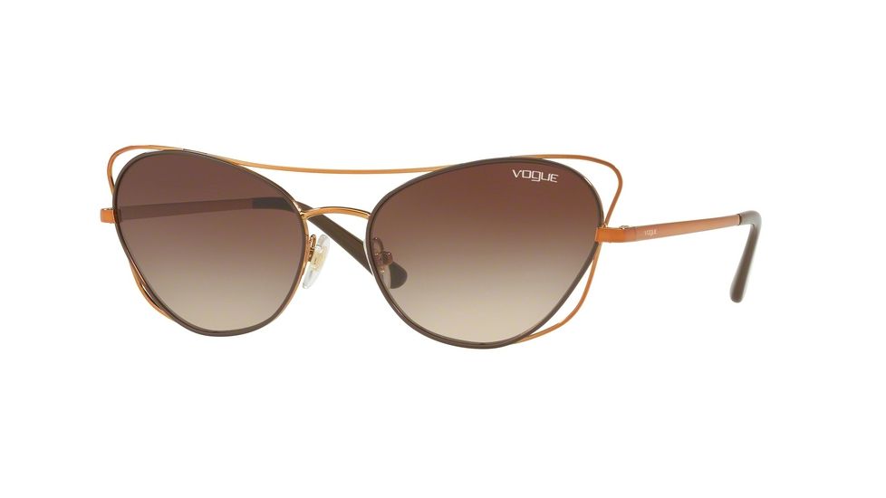 Vogue VO4070S Single Vision Prescription Sunglasses VO4070S-502113-57 - Lens Diameter 57 mm, Frame Color Copper / Brown