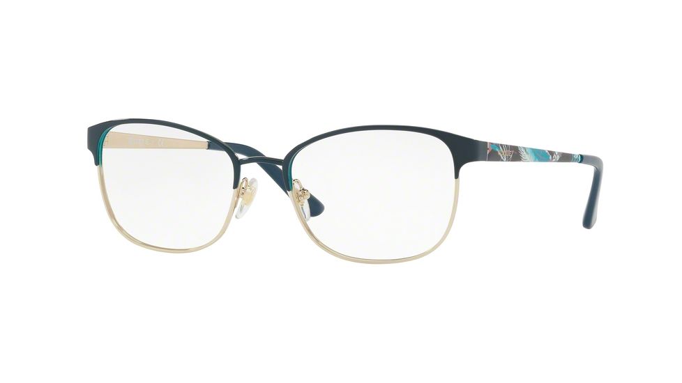 Vogue VO4072 Eyeglass Frames 5068-52 - Petroleum Green/pale Gold Frame