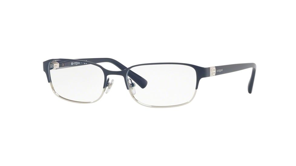 Vogue VO4073B Prescription Eyeglasses 5051-51 - Dark Blue/silver Frame