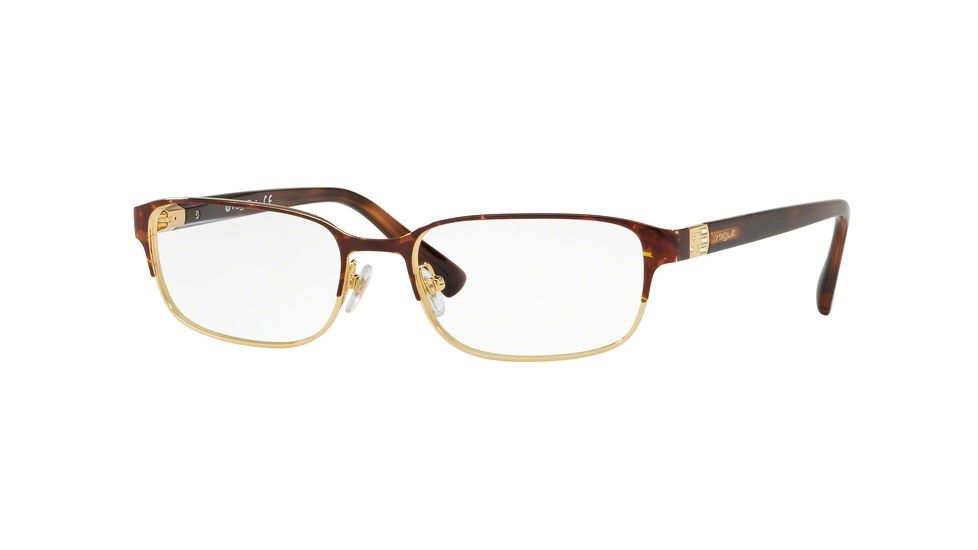 Vogue VO4073B Prescription Eyeglasses, 51mm, Havana Gold, VO4073B-5078-51-SV