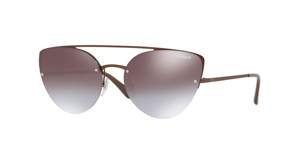 Vogue VO4074S Single Vision Prescription Sunglasses VO4074S-5074B7-57 - Lens Diameter 57 mm, Frame Color Matte Light Brown