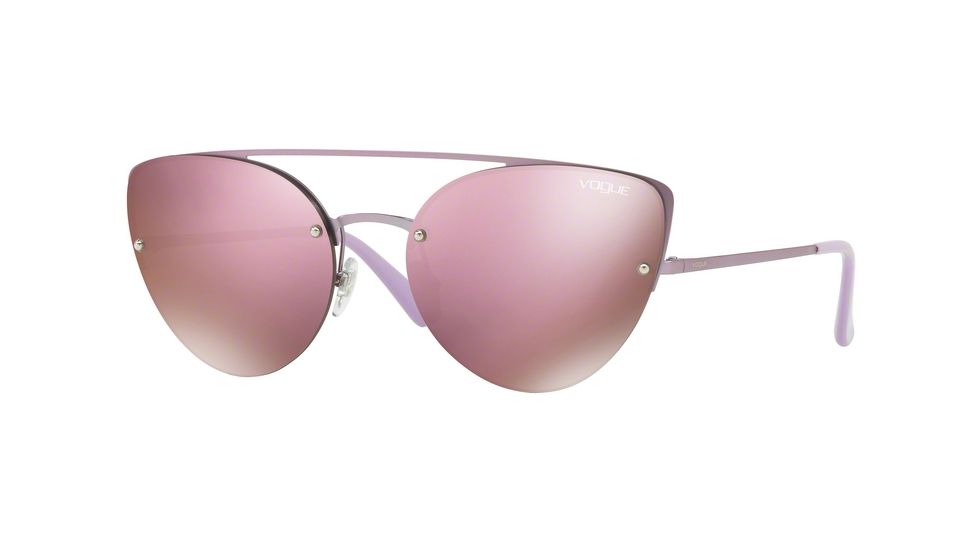 Vogue VO4074S Single Vision Prescription Sunglasses VO4074S-50765R-57 - Lens Diameter 57 mm, Frame Color Matte Pink
